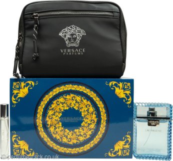 VERSACE MAN EAU FRAICHE GIFT SET 100ML EDT + 10ML EDT + POUCH